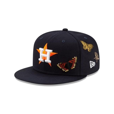 Blue Houston Astros Hat - New Era MLB x Felt 59FIFTY Fitted Caps USA0273914